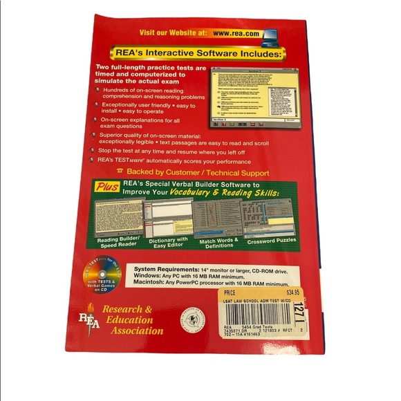 Research and Education Association LSAT book and CD 2004 book - Picture 2 of 5